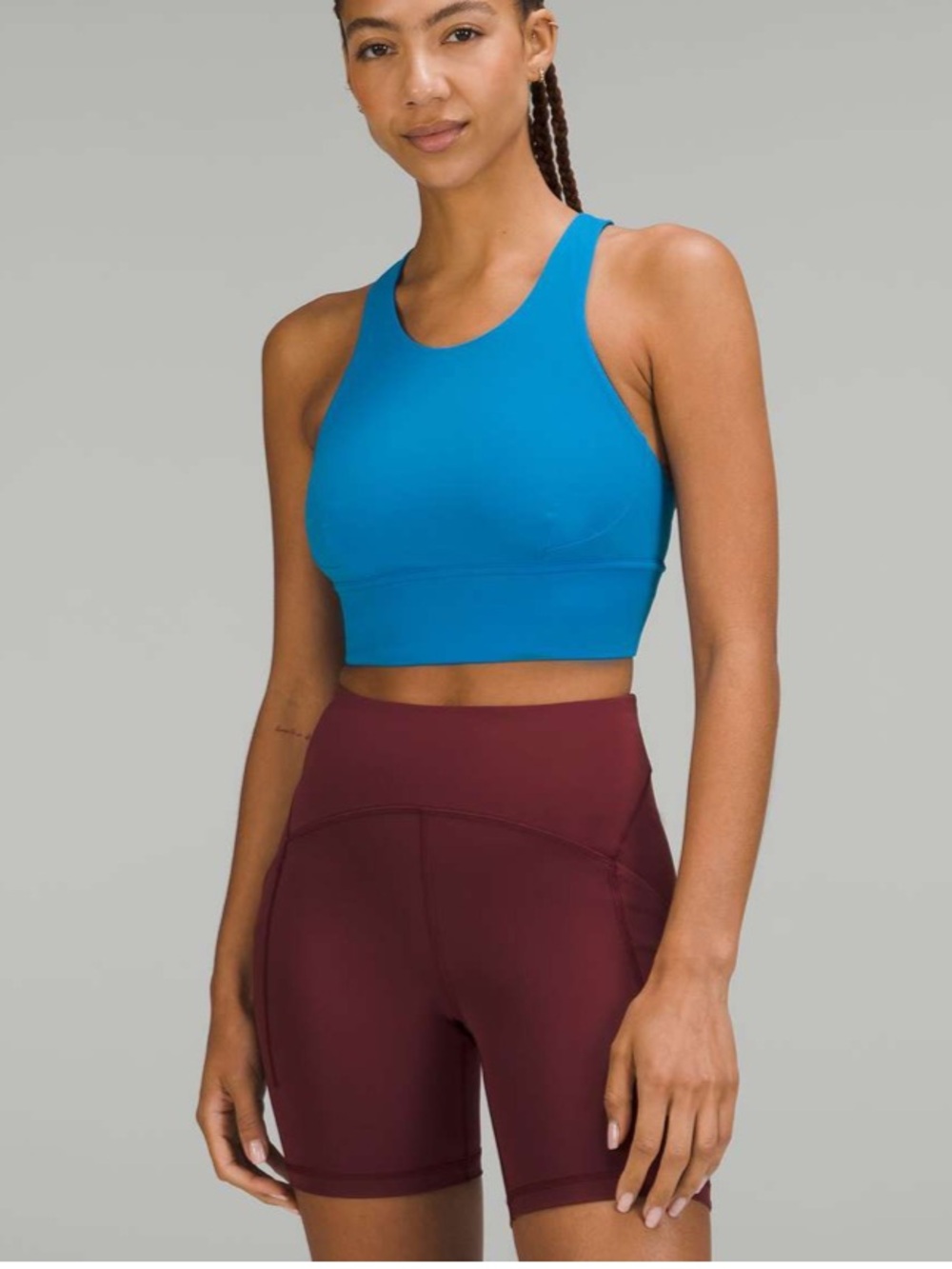 Lululemon Wunder Train Longline Bra 6 Poolside Blue